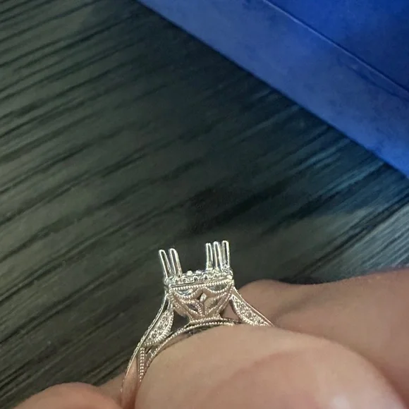 Tacori Dantela Princess Bloom Halo Engagement setting - refurbished and like new - Picture 4 of 15